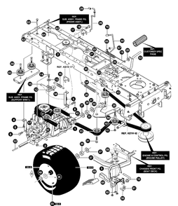 Drive Assembly Diagram and Parts List for 40379X88-(VRO4016HRX)  Briggs and Stratton Lawn Tractor